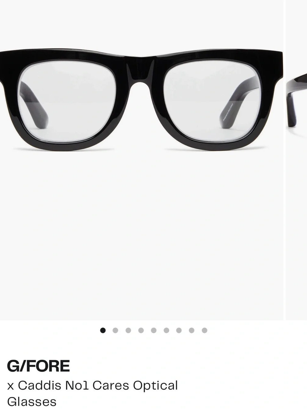 G/FORE Black Caddis Nol Cares Optical Glasses